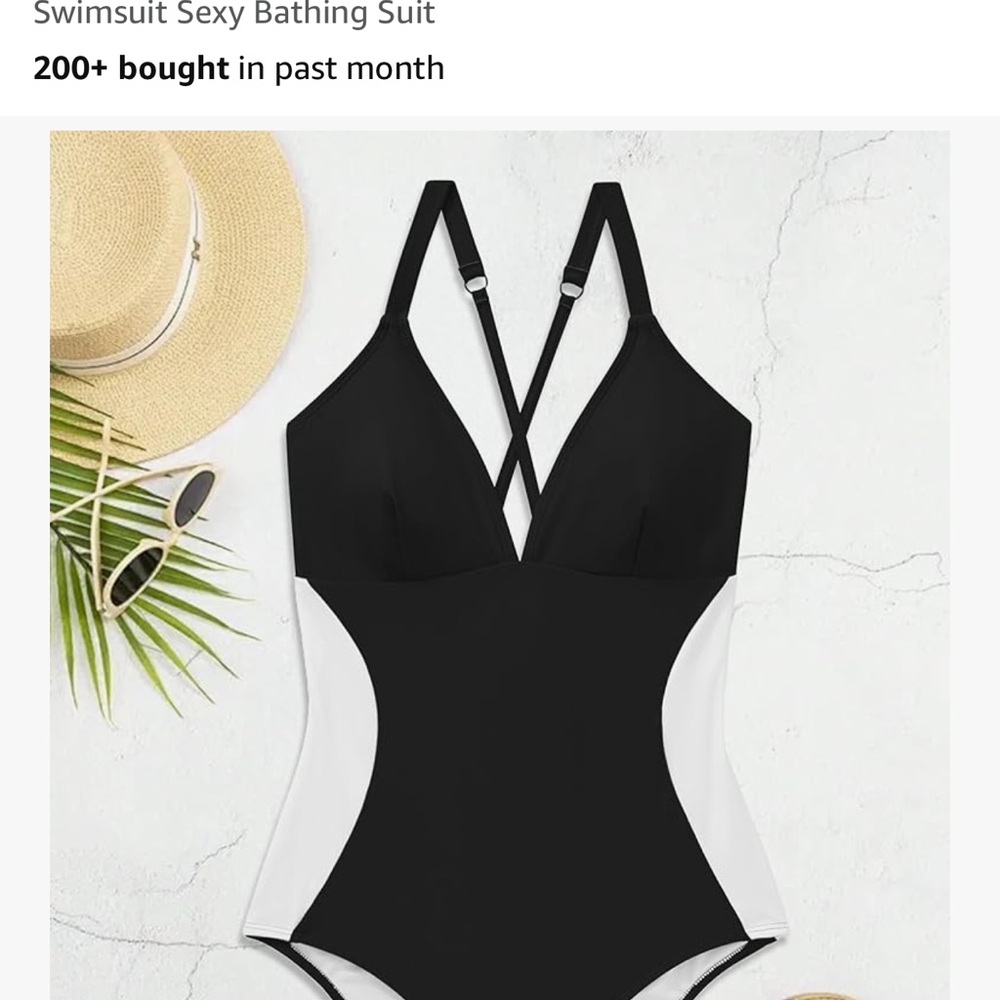 Black and White Women's Swimsuit